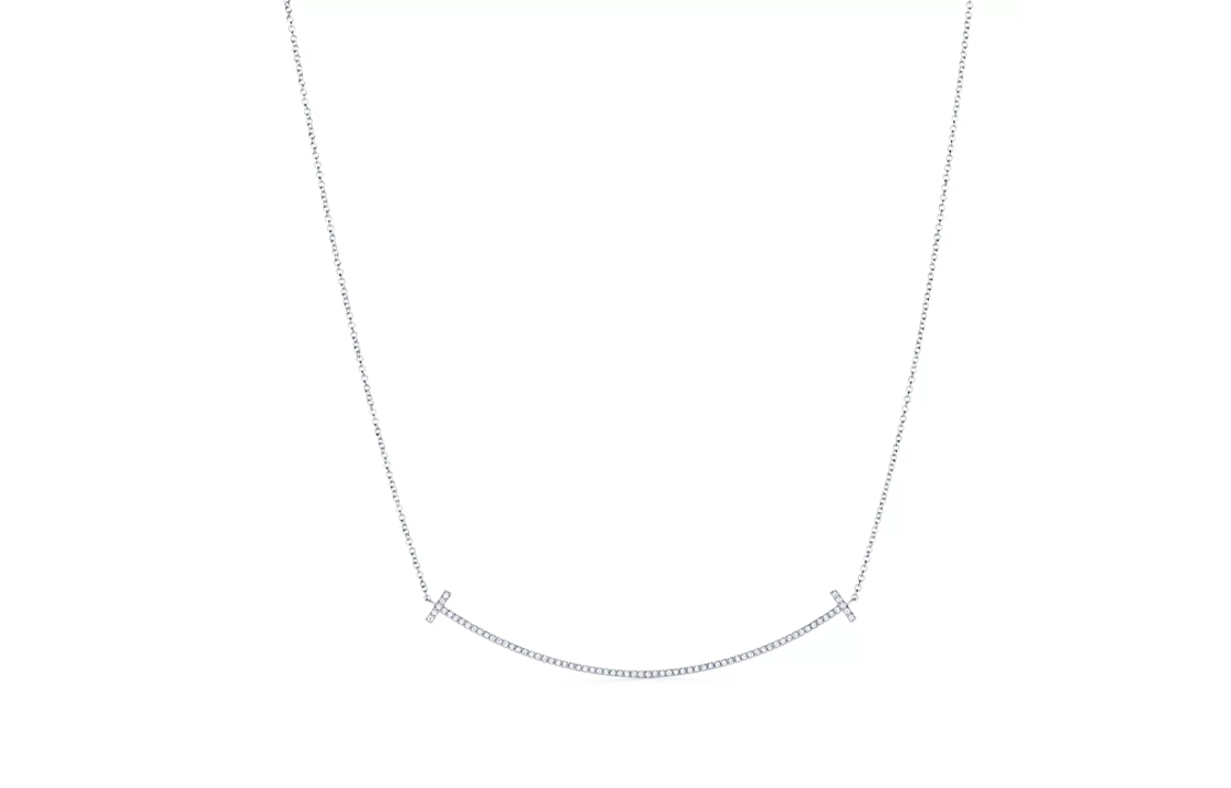 (Women) TIFFANY & CO. T Series Diamond Pendant Necklace Silver for Women. 60011655 圖 2