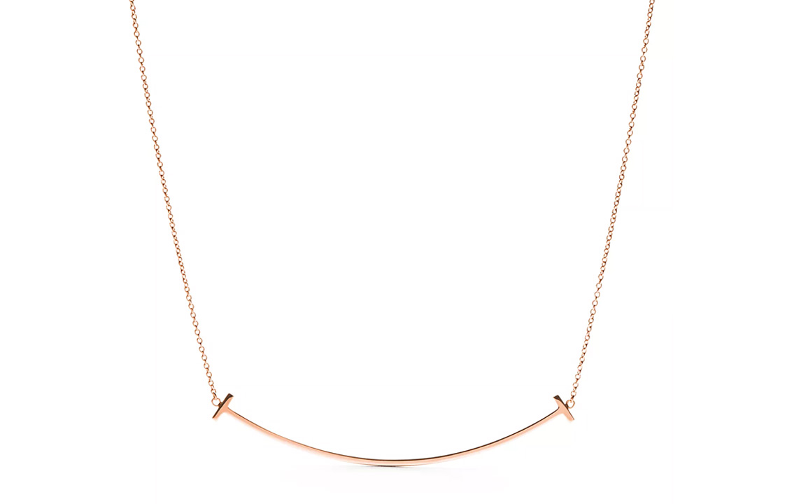 (Women) Tiffany & Co. T Series Elegant Minimalist Rose Gold Necklace for Women 60011651