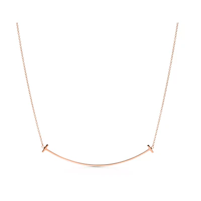 (Women) Tiffany & Co. T Series Elegant Minimalist Rose Gold Necklace for Women 60011651