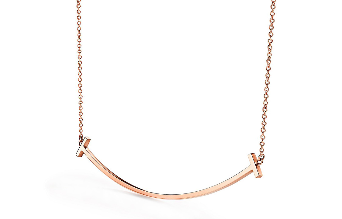 Lookbook (W) ティファニー Tシリーズ エレガント ミニマリスト ローズゴールド ネックレス レディース 60011651