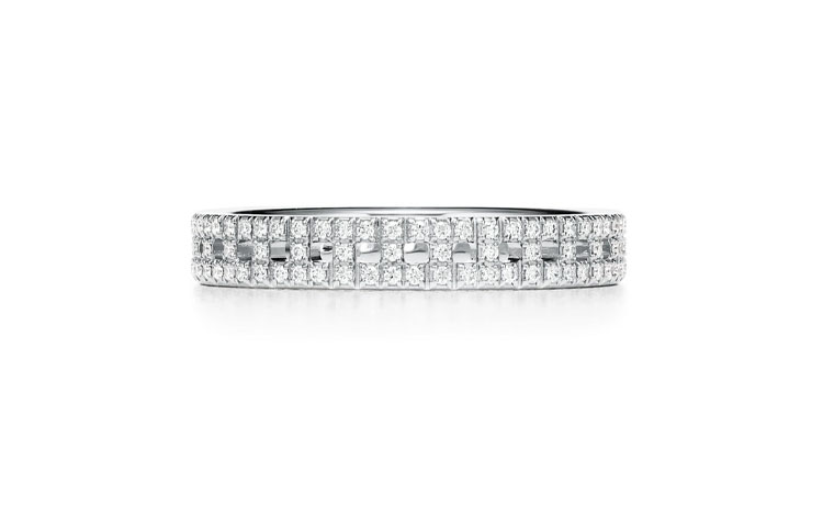 (Women) TIFFANY & CO. T Series Full Diamond 18K White Gold Ring for Women. GRP11128 圖 2