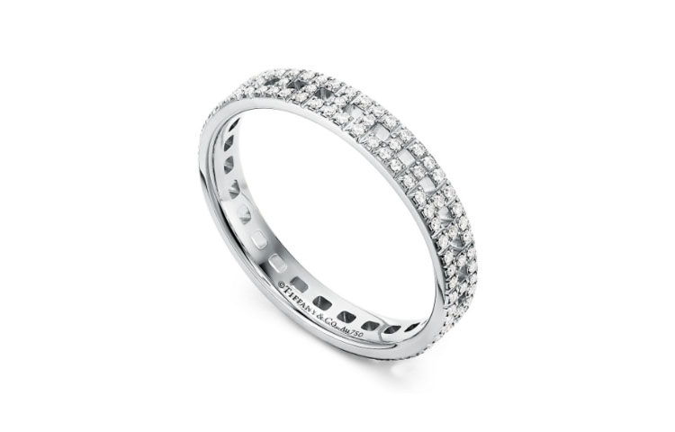 (Women) TIFFANY & CO. T Series Full Diamond 18K White Gold Ring for Women. GRP11128 圖 3