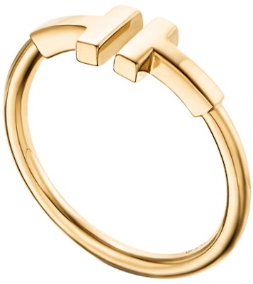 (W) 蒂芙尼T系列經典T線圈18K金女士戒指 GRP07780 Lookbook (W) 蒂芙尼T系列經典T線圈18K金女士戒指 GRP07780