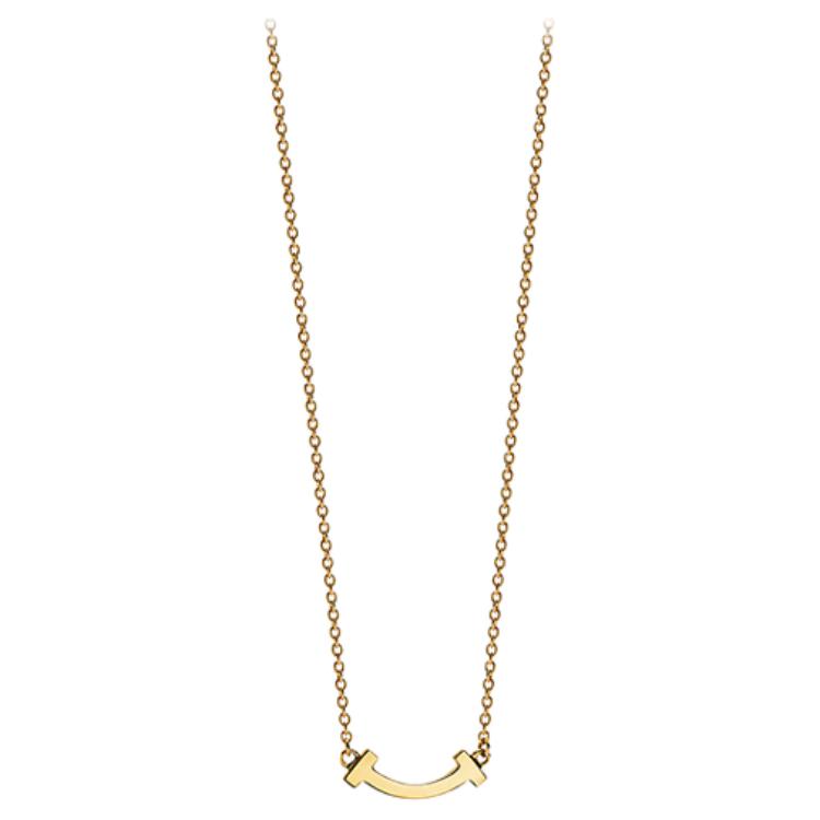 (Women) TIFFANY & CO. T Series Mini Smile 18K Rose Gold Necklace for Women. 62617659 圖 2