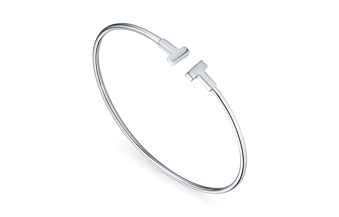 (Women) TIFFANY & CO. T Series Narrow Coil 18K White Gold Bracelet for Women. GRP07764 圖 3