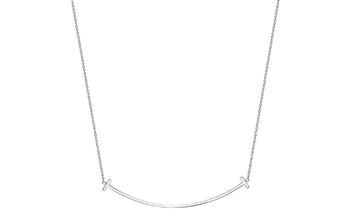 (Women) TIFFANY & CO. T Series Simple Stylish 18K White Gold Necklace for Women 63528692
