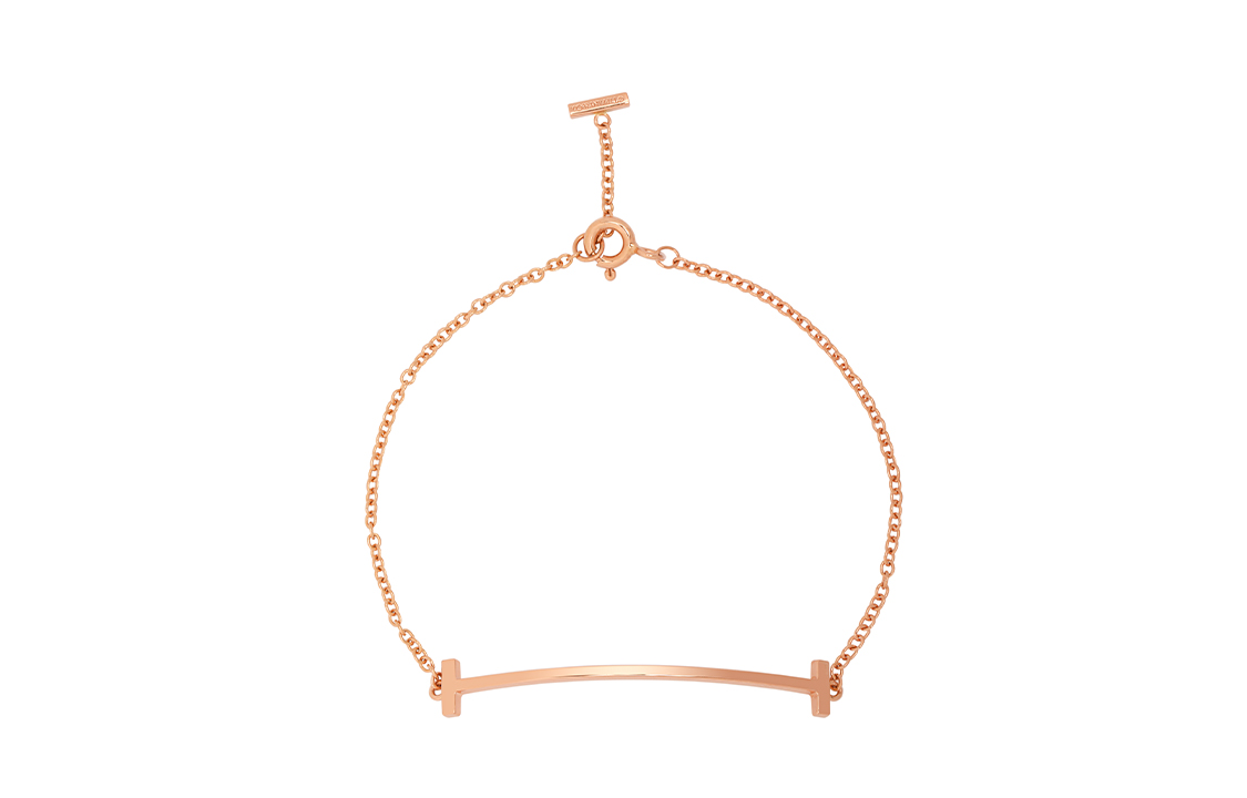 (Women) TIFFANY & CO. T Series Smile 18K Rose Gold Bracelet for Women GRP09015