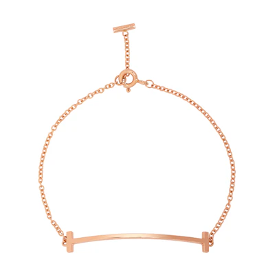 (Women) TIFFANY & CO. T Series Smile 18K Rose Gold Bracelet for Women GRP09015