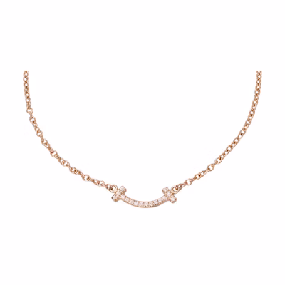 (Women) Tiffany & Co. T Series Smile 18k Rose Gold Bracelet for Women. GRP10598