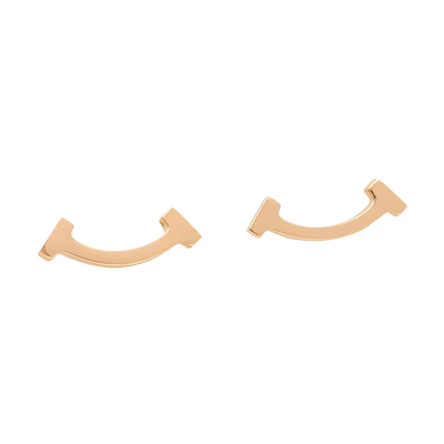 (Women) Tiffany & Co. T Series Smile 18K Rose Gold Earrings for Women. 36667249