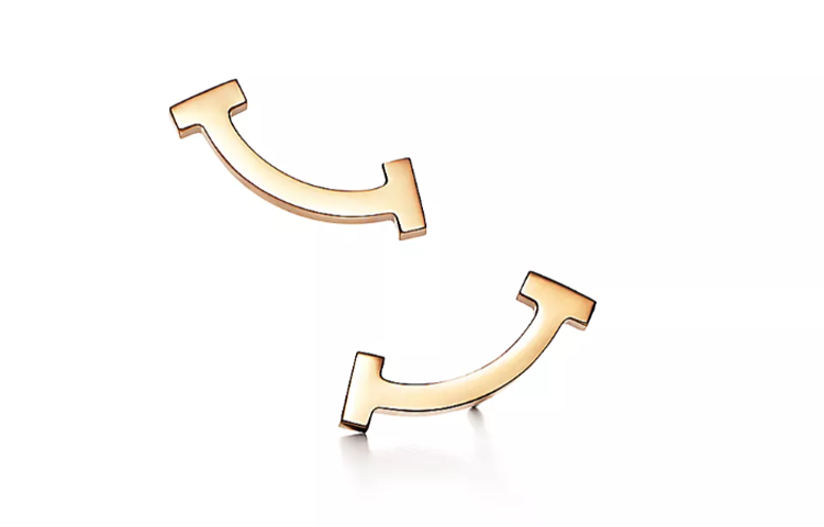 (Women) TIFFANY & CO. T Series Smile Design 18K Gold Yellow Stud Earrings Women 36667273 圖 2