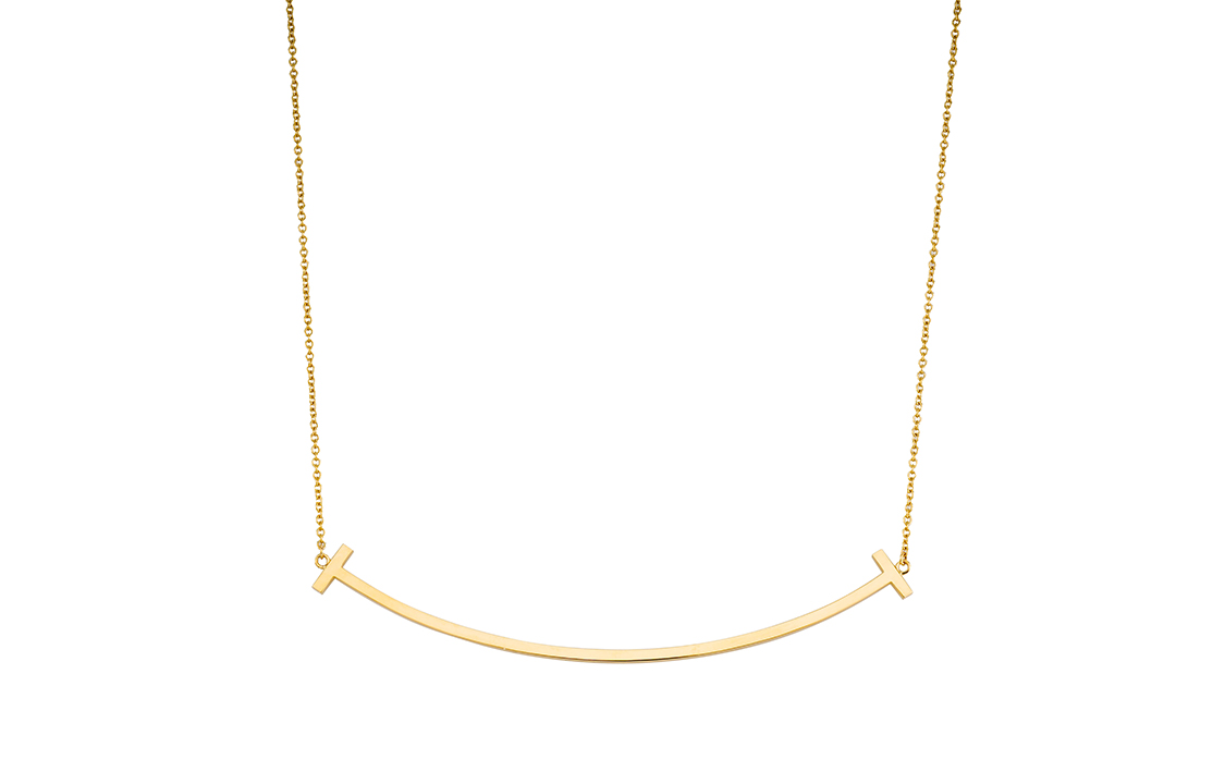 (Women) Tiffany & Co. T Series Smiley 18K Gold Necklace for Women - Gold 35189459,36201525,67513363