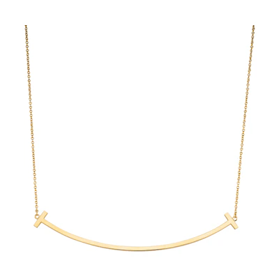 (Women) Tiffany & Co. T Series Smiley 18K Gold Necklace for Women - Gold 35189459,36201525,67513363