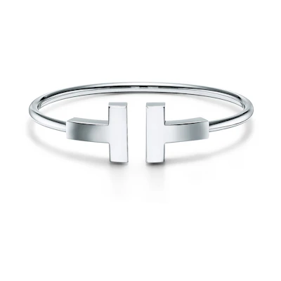 (Women) Tiffany & Co. T Series Wide Coil 18K White Gold Bracelet for Women GRP11135