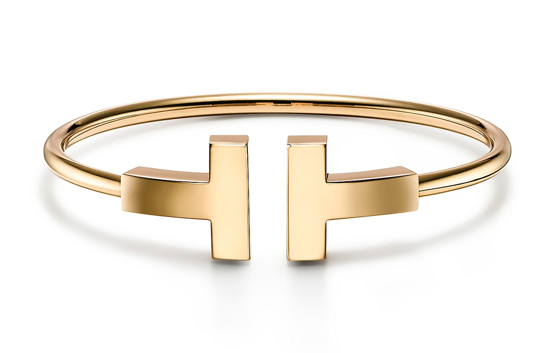 (Women) TIFFANY & CO. T Series Wide Coil Bracelet 18k Gold  Bracelet Gold. GRP11196