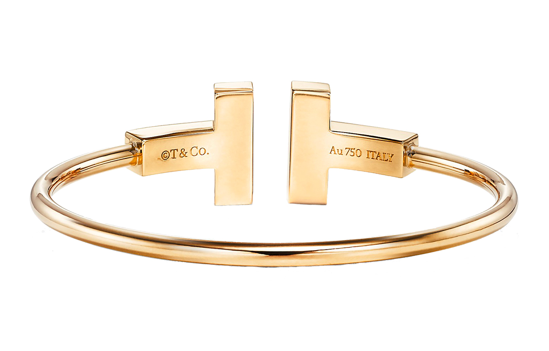 (Women) TIFFANY & CO. T Series Wide Coil Bracelet 18k Gold  Bracelet Gold. GRP11196 圖 4