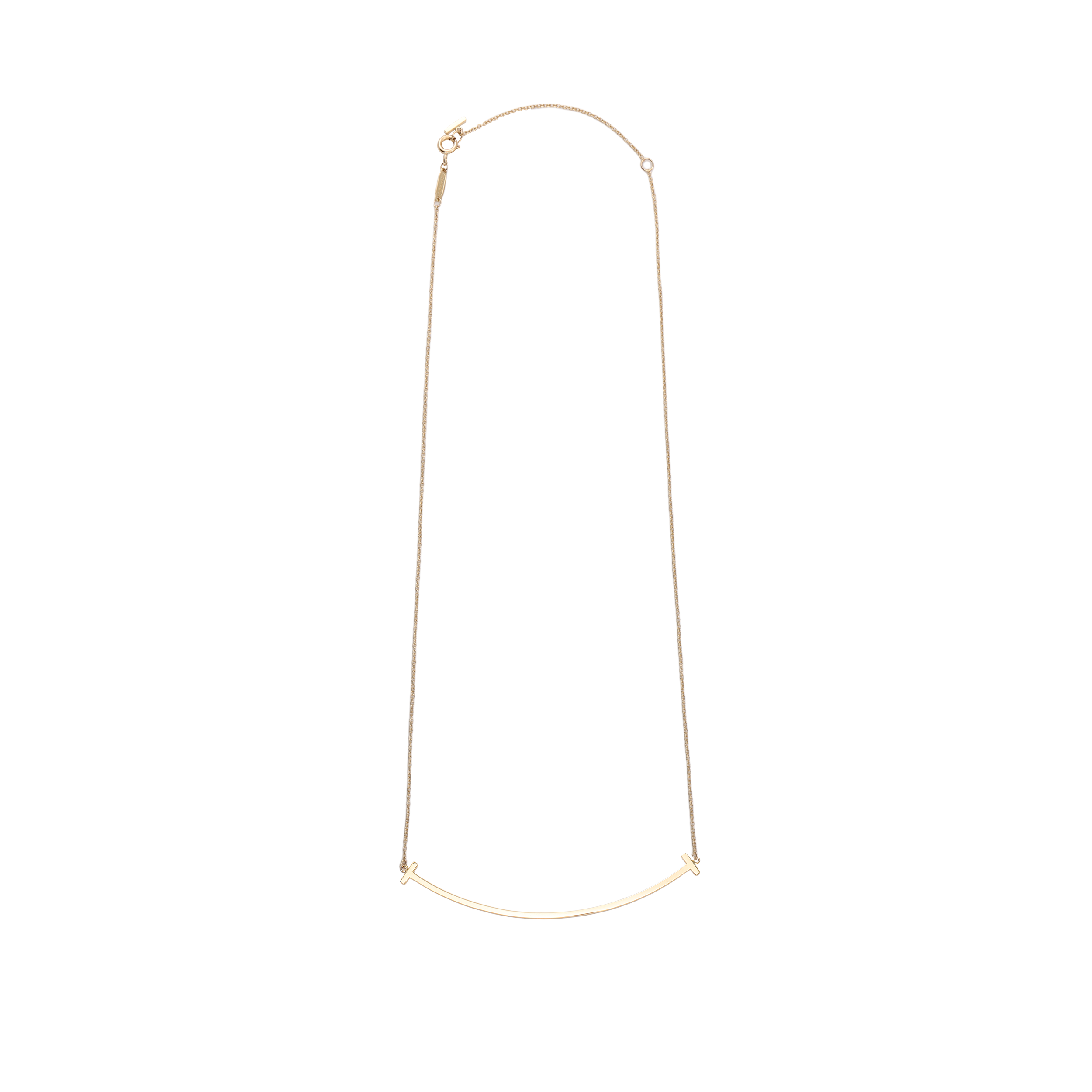 (Women) Tiffany & Co. T Smile Curve Pendant 18K Gold Necklace for Women - Gold. 60011652 圖 4