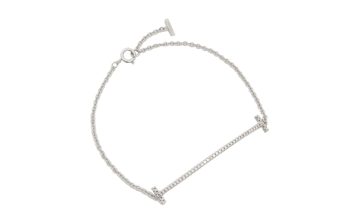 (Women) TIFFANY & CO. T Smile Diamond 18K White Gold Bracelet for Women. GRP09051