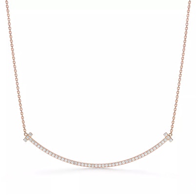 (W) ティファニー Tスマイル ネックレス ローズゴールド エクストララージ ペンダント 67513517 Order (W) ティファニー Tスマイル ネックレス ローズゴールド エクストララージ ペンダント 67513517