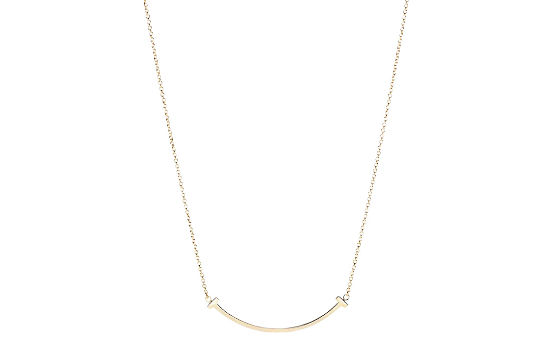 (Women) TIFFANY & CO. T Smile Pendant Necklace Gold 18K  Chain Necklace. 60011679 圖 2