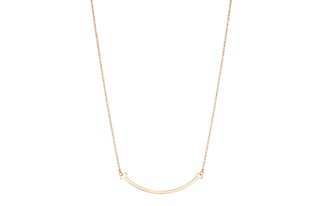 (Women) TIFFANY & CO. T Smile Pendant Necklace Gold 18K  Chain Necklace. 60011679 圖 3
