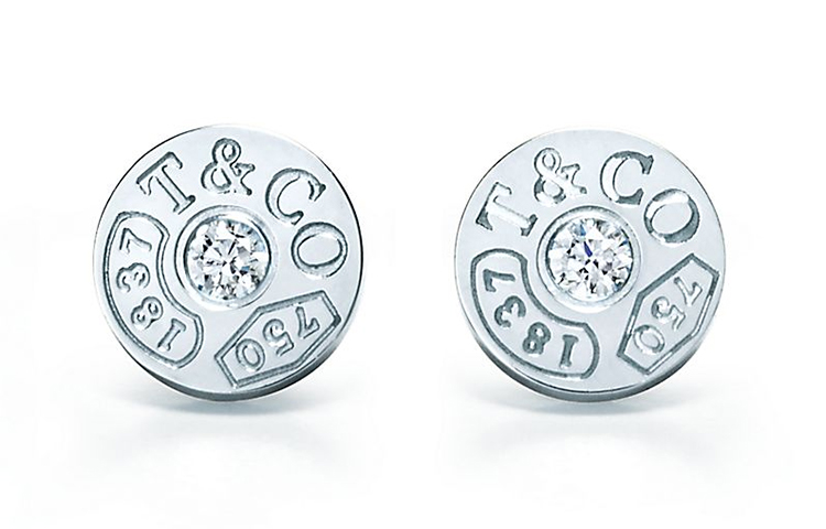 (Women) Tiffany & Co. Tiffany 1837® Diamond Hoop Earrings 18K White Gold for Women. 33285663