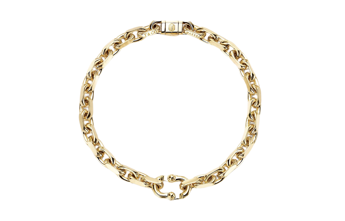 (Women) Tiffany & Co. Tiffany 1837® Makers 18k Gold Narrow Link Bracelet for Women. GRP11143