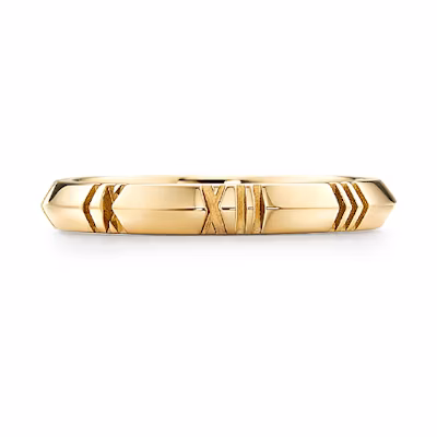 (Women) Tiffany & Co. Tiffany Atlas® X Narrow Ring 18K Gold 3mm Yellow Gold Ring GRP11738