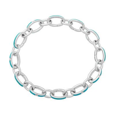 (Women) Tiffany & Co. Tiffany Blue® Clasp Chain 925 Silver Bracelet for Women - Silver. 60132130