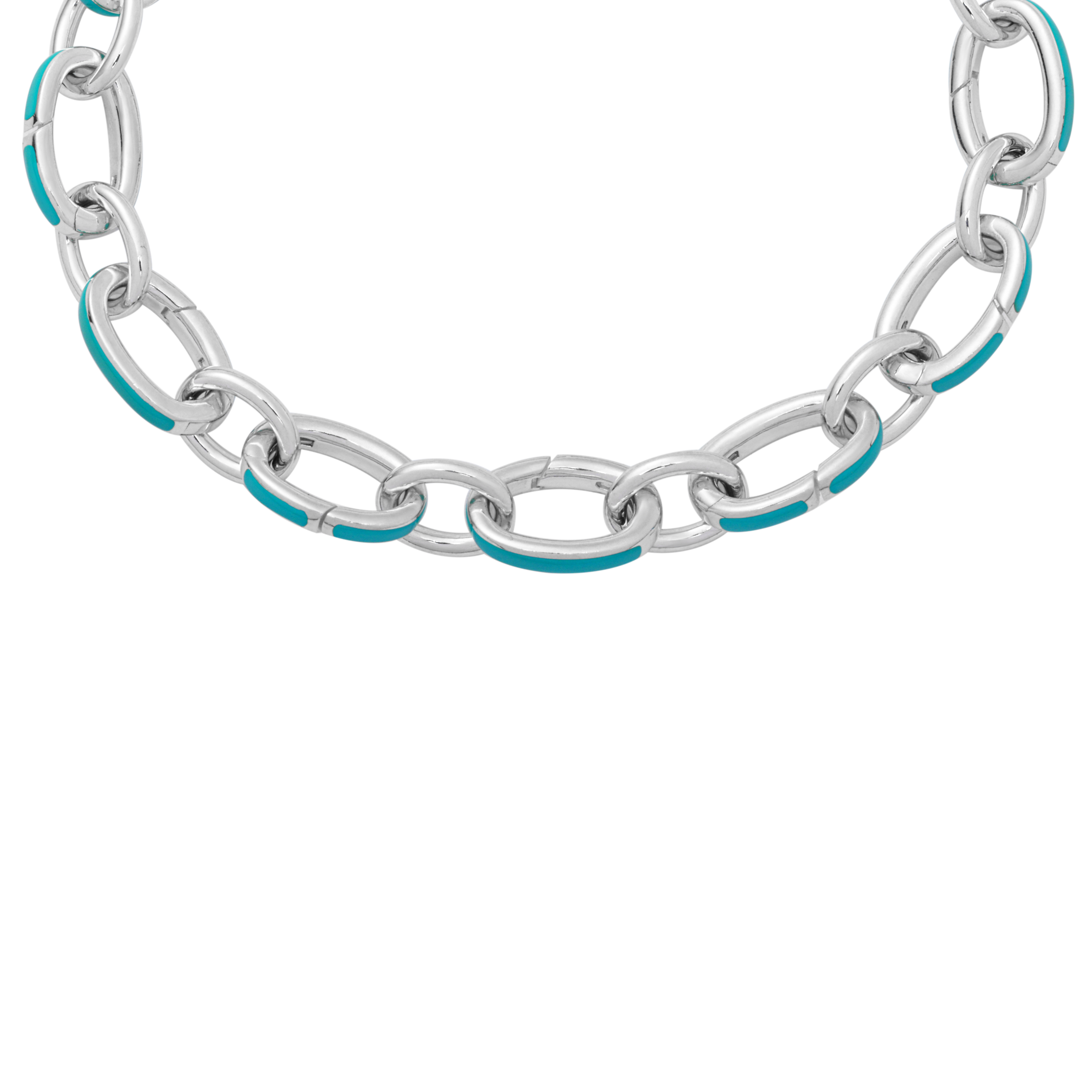 (Women) Tiffany & Co. Tiffany Blue® Clasp Chain 925 Silver Bracelet for Women - Silver. 60132130 圖 5