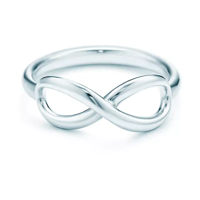 (Women) TIFFANY & CO. Tiffany Infinity Curved 925 Silver Ring for Women - Silver 28017308