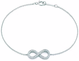 (Women) Tiffany & Co. Tiffany Infinity Platinum Diamond Bracelet for Women GRP03268 (Women) Tiffany & Co. Tiffany Infinity Platinum Diamond Bracelet for Women GRP03268