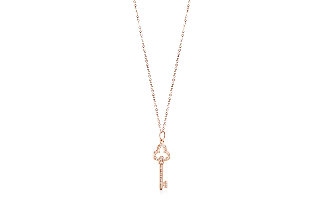 (Women) Tiffany & Co. Tiffany Keys Clover Key Pendant Necklace Mini . GRP11352
