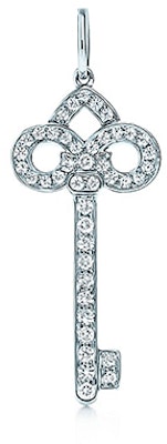 (W) Tiffany & Co. Tiffany Keys Loket Berlian Platinum Wanita Perak (Tanpa Rantai). GRP03000 Buy (W) Tiffany & Co. Tiffany Keys Loket Berlian Platinum Wanita Perak (Tanpa Rantai). GRP03000