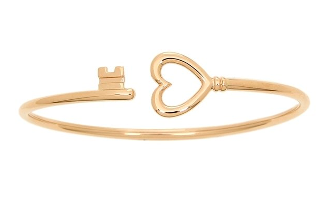 (Women) Tiffany & Co. Tiffany Keys Heart Coil 18K Rose Gold Bracelet for Women. GRP09898