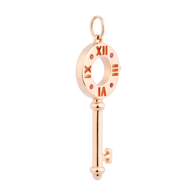 (Women) Tiffany & Co. Tiffany Keys Rose Gold Small Diamond Pendant for Women - No Chain Included. 61590285