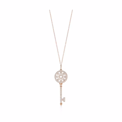 (Women) Tiffany & Co. Tiffany Keys Sunflower Pendant Necklace, Medium 18K Rose Gold. GRP11813