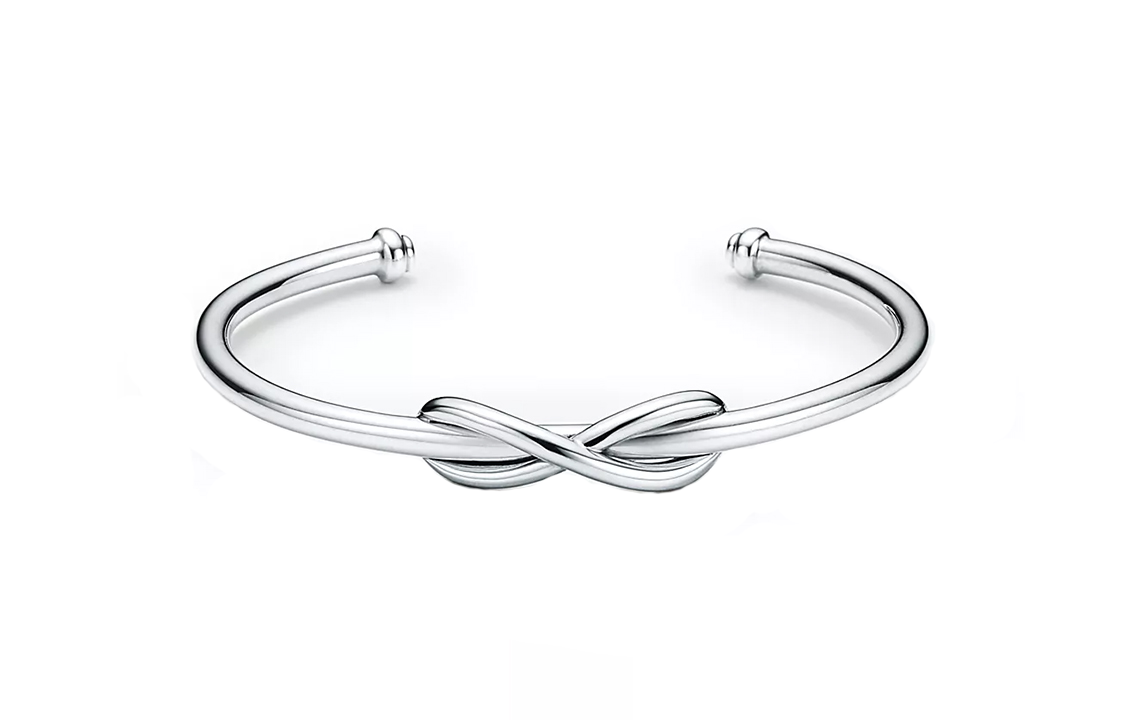 (Women) Tiffany & Co. Tiffany Knot Classic Minimalist Bangle Women’s Silver Bracelet 60012486