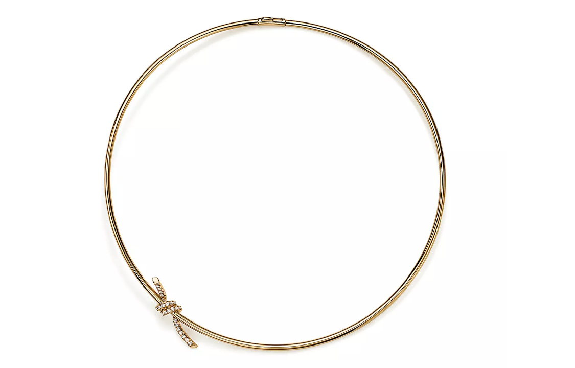 (Women) Tiffany & Co. Tiffany Knot Diamond Necklace 18K Gold  Gold Color. 70152444