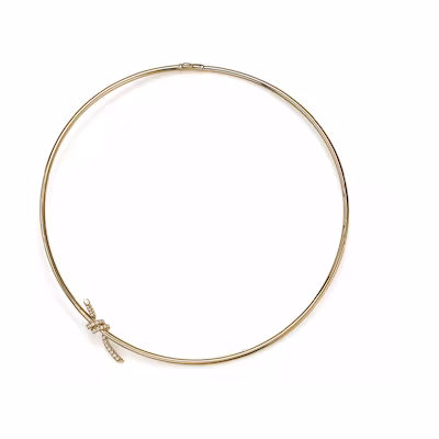 (Women) Tiffany & Co. Tiffany Knot Diamond Necklace 18K Gold Gold Color. 70152444