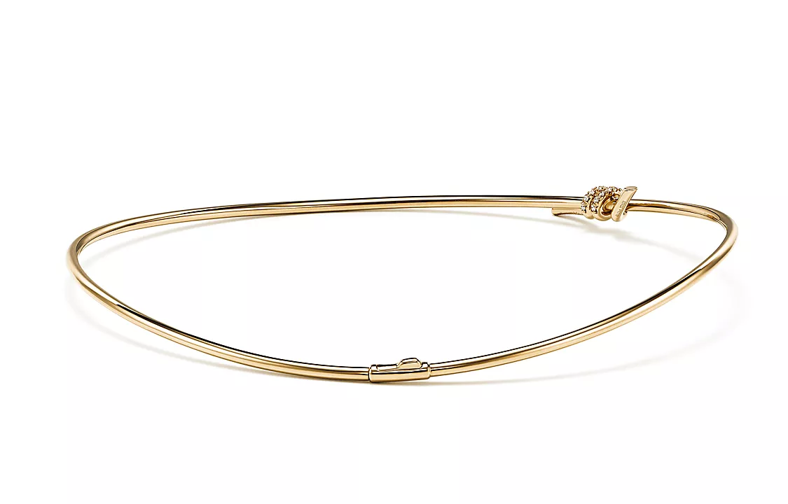 (Women) Tiffany & Co. Tiffany Knot Diamond Necklace 18K Gold  Gold Color. 70152444 圖 2