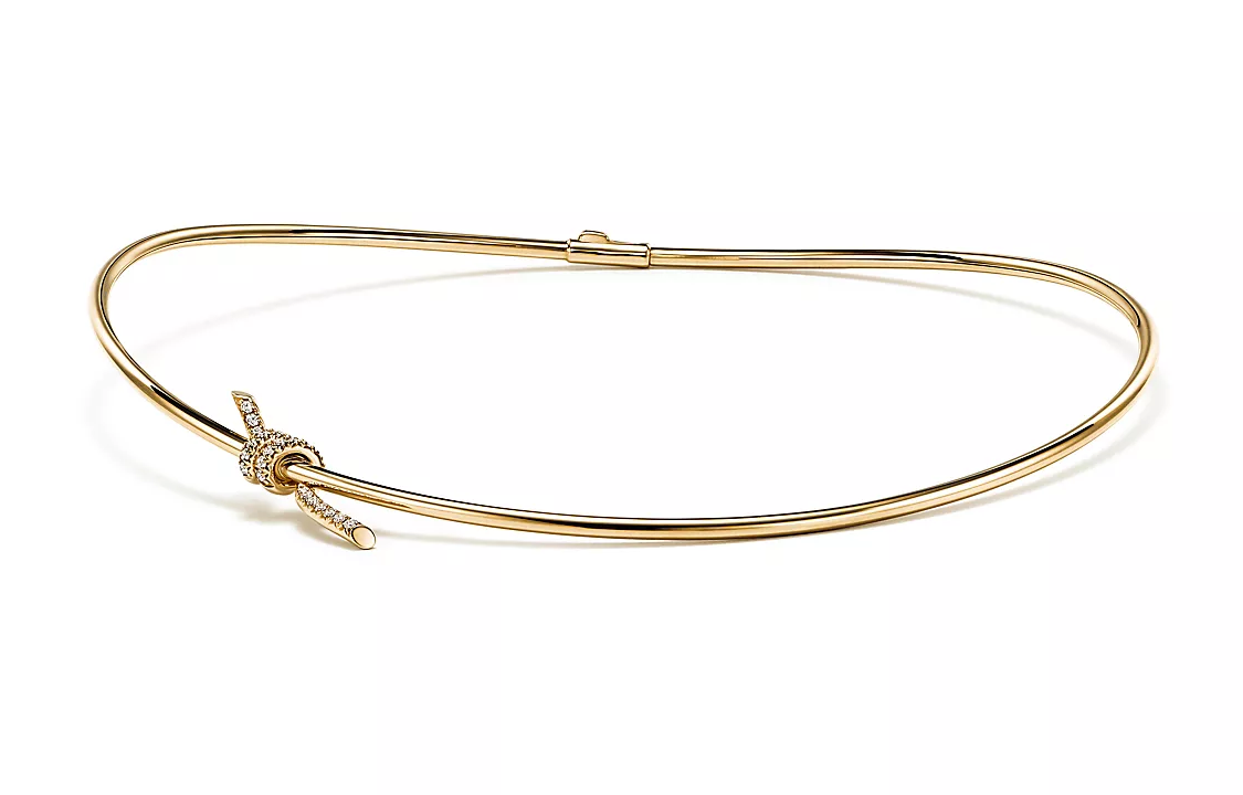 (Women) Tiffany & Co. Tiffany Knot Diamond Necklace 18K Gold  Gold Color. 70152444 圖 3