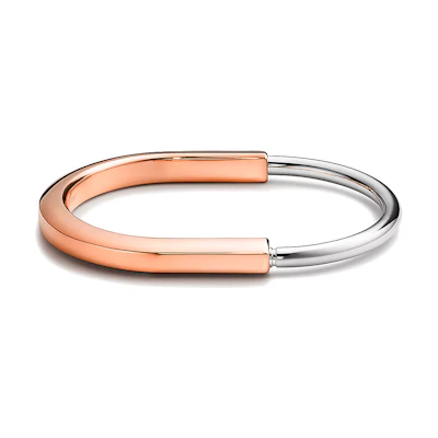 (Women) TIFFANY & CO. Tiffany Lock Bracelet Rose Gold with Logo Design for Women. 73027365