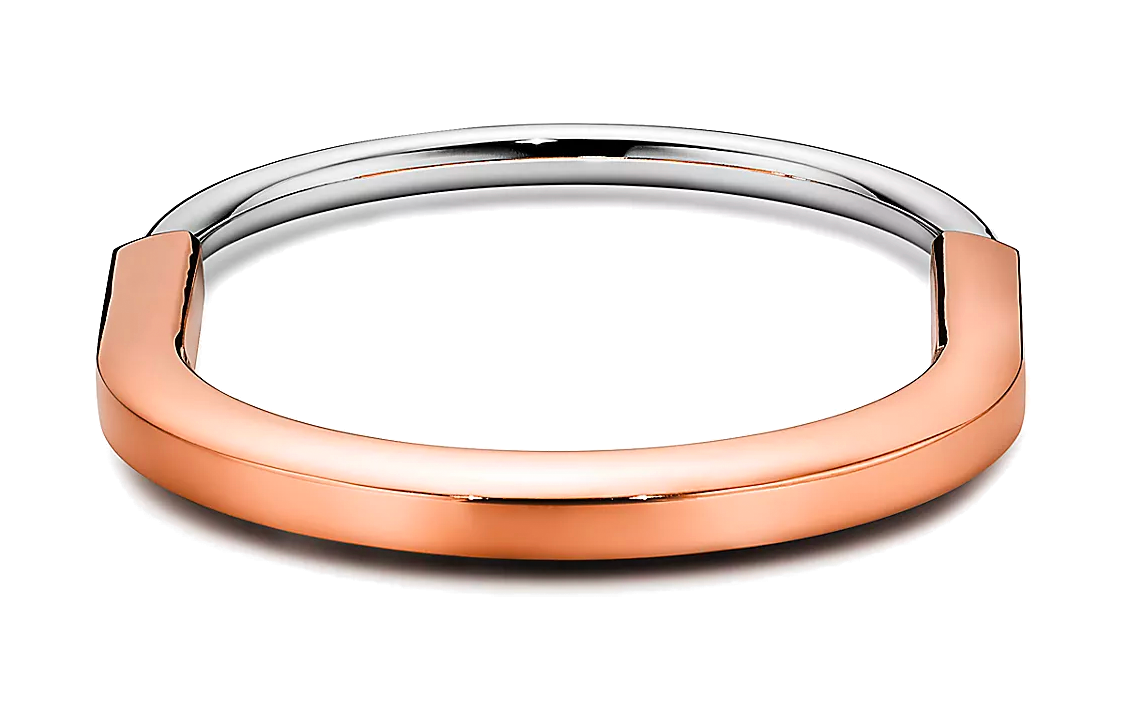 Purchase (W) TIFFANY & CO. 蒂芙尼女款玫瑰金鎖扣手鍊，帶有品牌標誌設計。 73027365