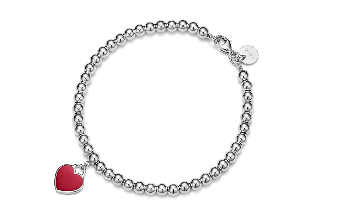 (Women) Tiffany & Co. Tiffany Return to Tiffany™ Mini Heart Bracelet  Red Edition. GRP12062