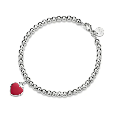(Women) Tiffany & Co. Tiffany Return to Tiffany™ Mini Heart Bracelet Red Edition. GRP12062