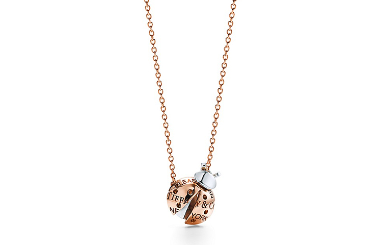 (Women) Tiffany & Co. Tiffany Return to Tiffany Love Bugs Ladybug 18K Gold 925 Silver Necklace Rose Gold 63464724