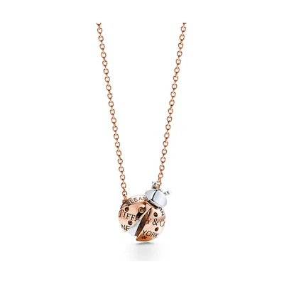 (Women) Tiffany & Co. Tiffany Return to Tiffany Love Bugs Ladybug 18K Gold 925 Silver Necklace Rose Gold 63464724