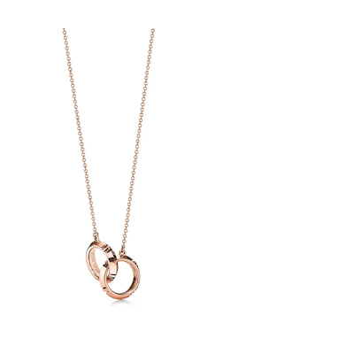 (Women) Tiffany & Co. Tiffany Rose Gold X Clasp Circle Necklace for Women 67789229