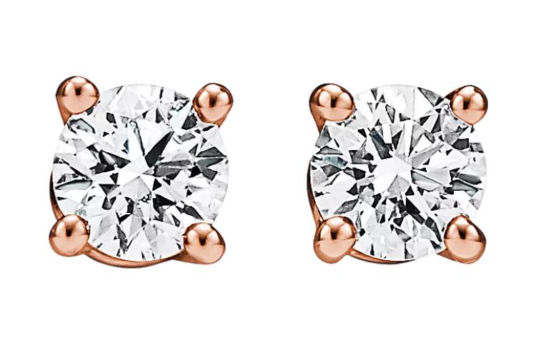 Order (W) TIFFANY & CO. 蒂芙尼單鑽18K玫瑰金女士耳環 GRP06423